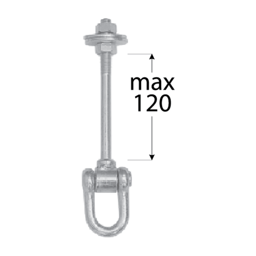 Uchycení houpačky C typ M12x120