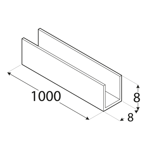 PC 1A 8 x 8 x 1 x 1000 mm