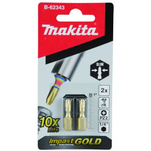 Makita tenký torzní bit PZ2-25mm 2pcs