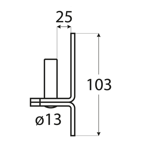 Držák čepu d 13mm / 25mm
