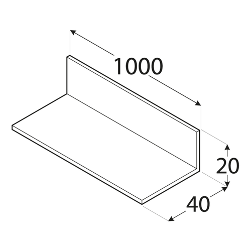 PKN 7A 40 x 20 x 2 x 1000 mm