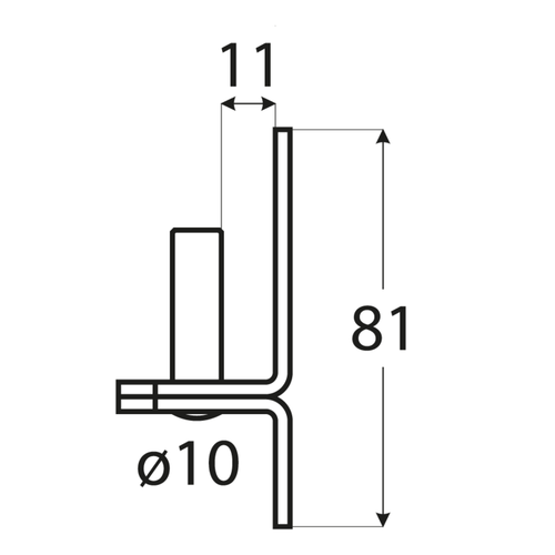 Držák čepu d 10 mm /11 mm