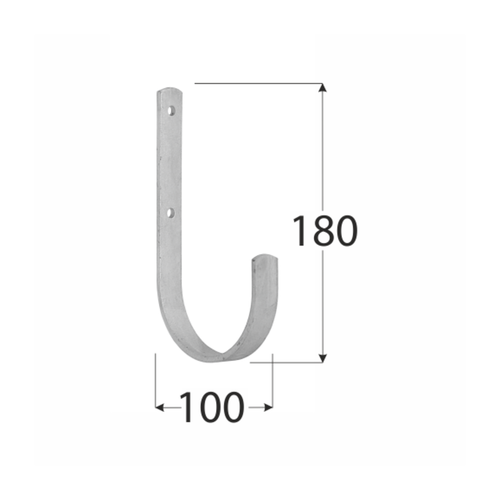 HMU1 hák plochý U 180