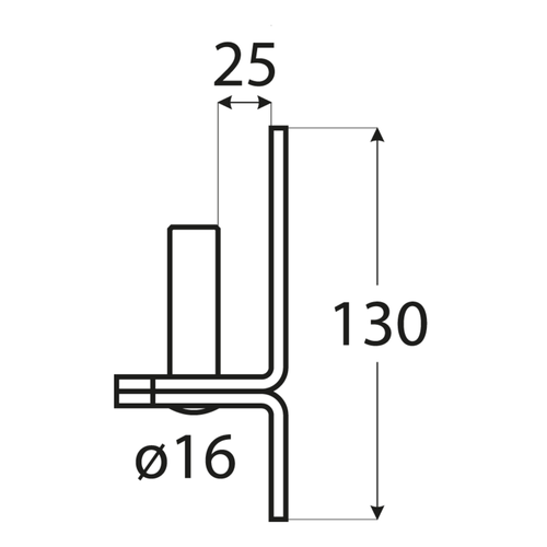 Držák čepu d 16mm / 25mm