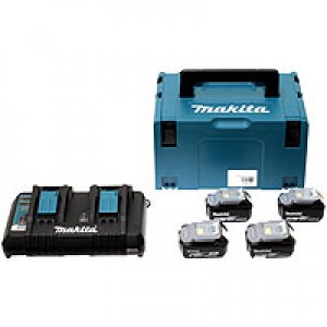 Makita sada 4xBL1830 + nabíječka DC18RD + systaine