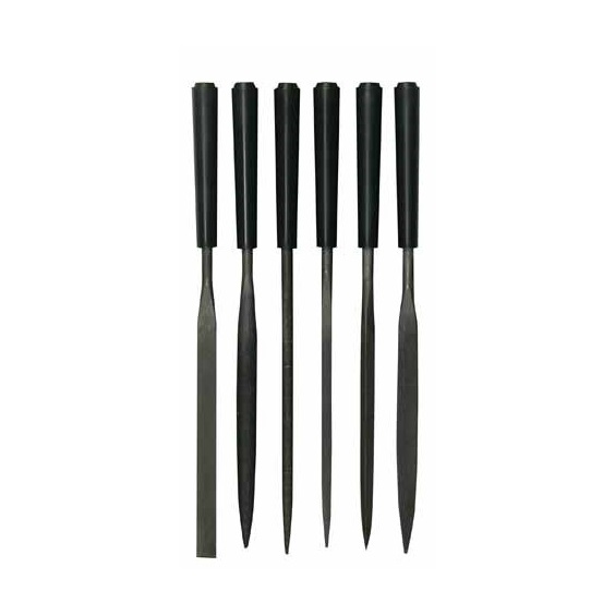 6 dílná sada jehlových pilníků 150mm