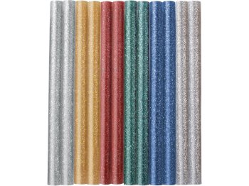 tyčinky tavné, mix barev se třpytem (glitter), pr