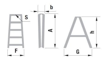 Schůdky oboustranné 8 nášlapů 928
