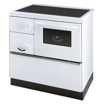 Sporák na tuhá paliva OKONOM 75 FIKO De Luxe bílý levý bílá