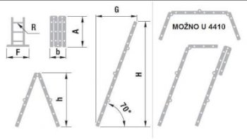 Žebřík kloubový 4x3 4410
