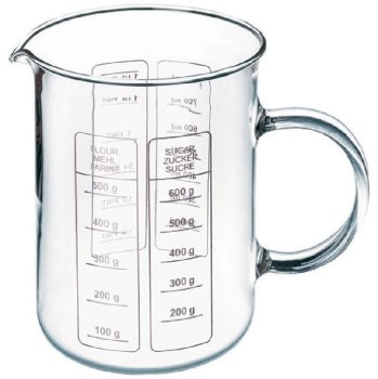 odměrka 0,5l sklo,stupnice