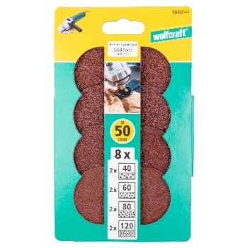 Wolfcraft 8ks brusných kotoučů, pr. 50 mm 5608000