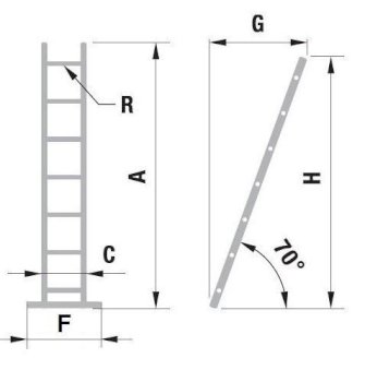 Žebřík jednodílný 1x10 7110