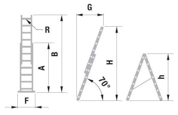 Žebřík 2dílný univerzální 2x7 7507